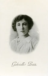 Gabrielle Petit, commemorative postcard